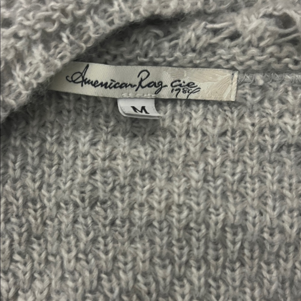 5/$10 American Rag Light Gray Open-Front Cardigan - Picture 2 of 2
